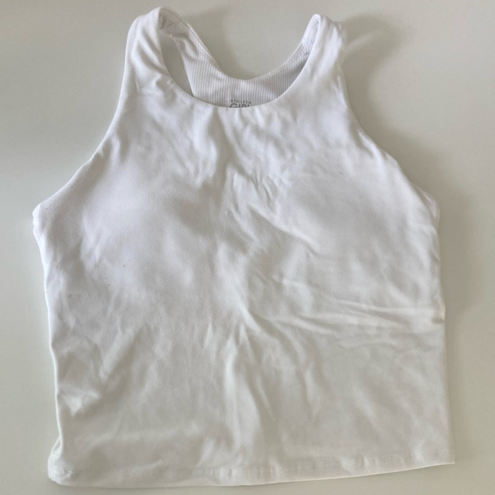 Athleta Girl High Neck Racerback Tank top lightly worn Choldtens SizeXL/14